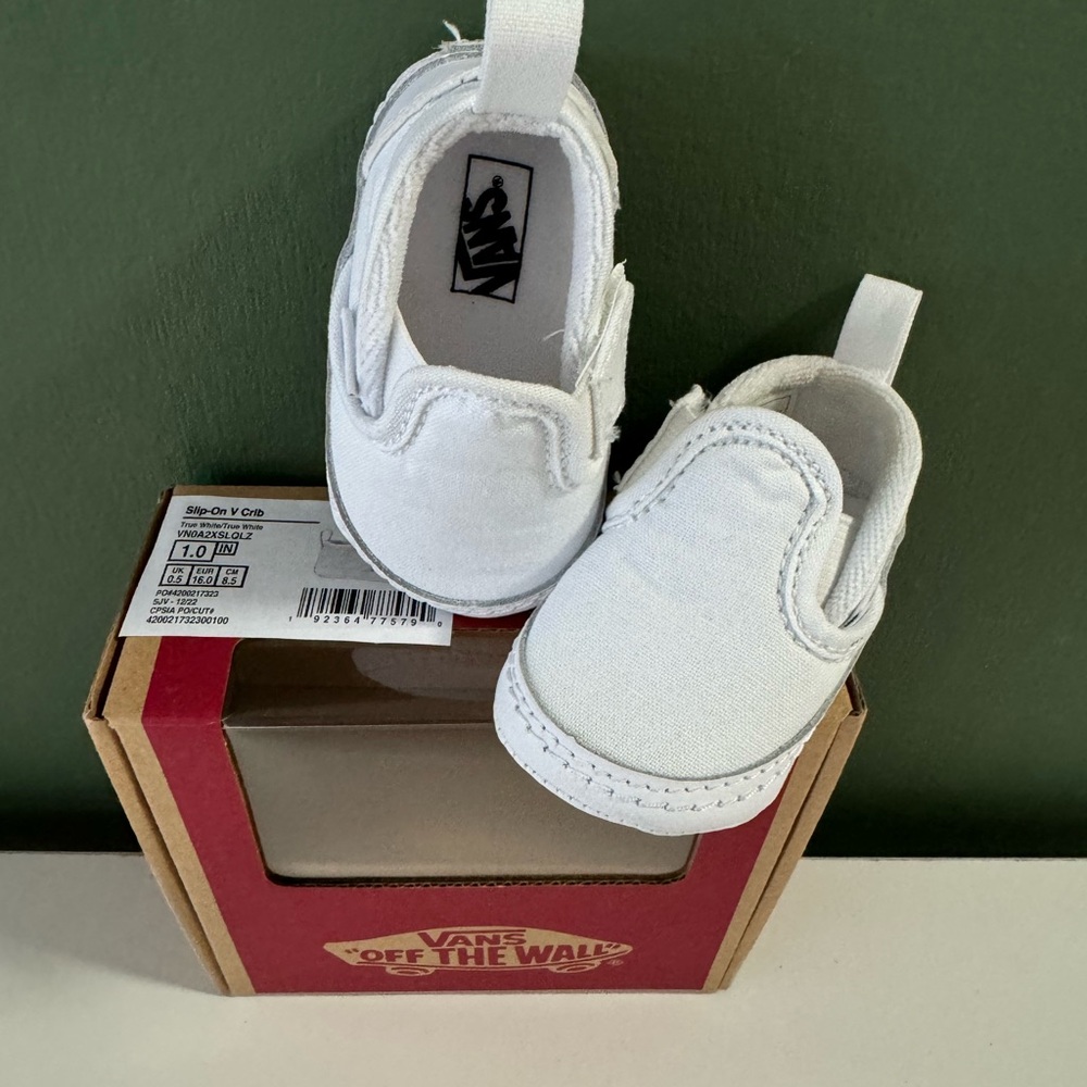 Vans slip on v crib size 1.